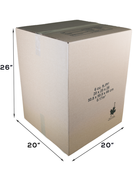 6 Cubic Feet - Closed Large Moving Box
