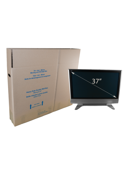 Assembled Small Flat Panel TV Box With a 37" TV