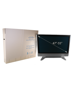 Assembled Large Flat Panel TV Box With a Measurements. 2