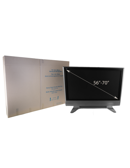 Assembled Extra Large Flat Panel TV Box with a 56" to 70" TV
