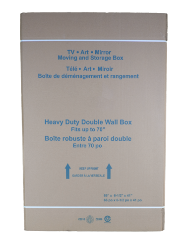 Heavy-Duty Expandable TV Moving Box - Extra-Large