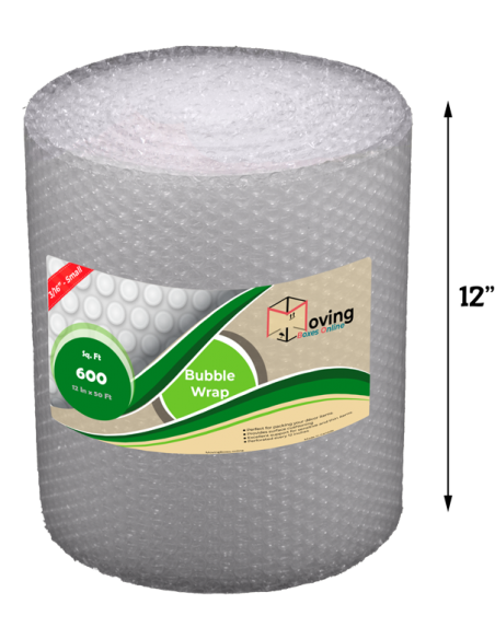 3/16" Small Bubble Wrap 12" x 50 ft (Front)
