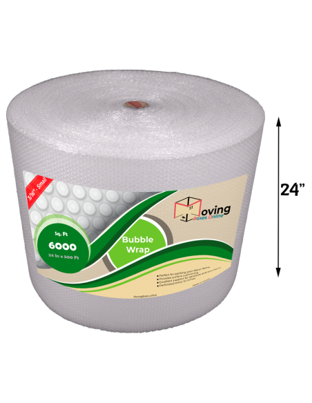 3/16" Small Bubble Wrap 24" x 500 ft (Front)