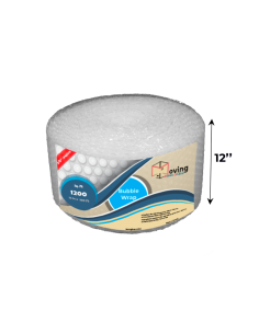 5/16" Medium Bubble Wrap 12" x 100 ft (Front With Measurements)