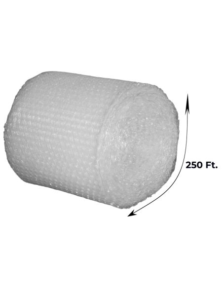 1/2" Large Bubble Wrap  24" x 250 ft Length (Side With Measurements)